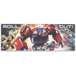 Hasbro Transformers Roll Out Silver Metal Sign - Transformers Wall Art NEW
